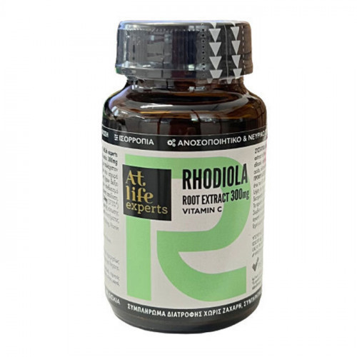 At Life Experts Rhodiola 300mg + Vitamin C, Συμπλήρωμα Διατροφής Για Τόνωση, Ισορροπία, Ανοσοποιητικό & Νευρικό Σύστημα, 60caps