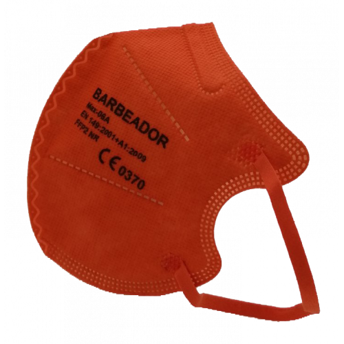 Barbeador Max-06A Μάσκα Προστασίας FFP2 για Παιδιά σε Πορτοκαλί χρώμα 20τμχ