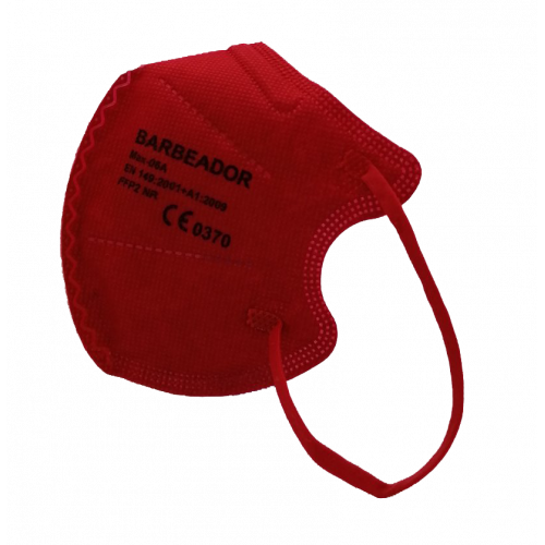 Barbeador Max-06G Μάσκα Προστασίας FFP2 για Παιδιά σε Κόκκινο χρώμα 20τμχ