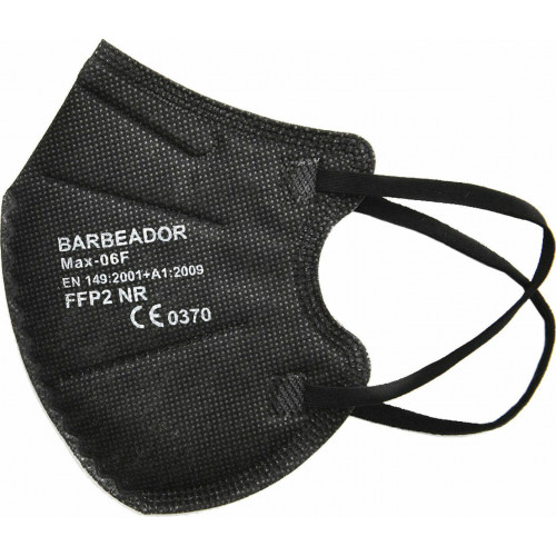 Barbeador Max-06F Μάσκα Προστασίας FFP2 για Παιδιά σε Μαύρο χρώμα 20τμχ