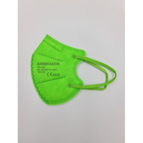 Barbeador Max-06A Μάσκα Προστασίας FFP2 για Παιδιά σε Ανοιχτό Πράσινο (Λαχανί) χρώμα 20τμχ