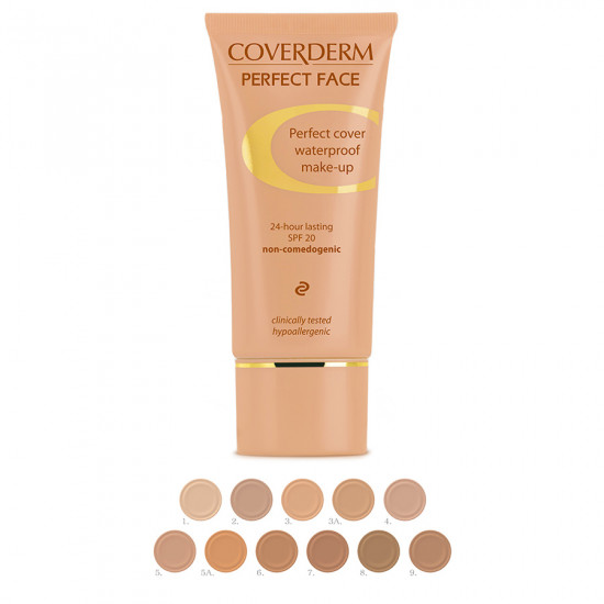 Coverderm Perfect Face Spf 20 No.4, Αδιάβροχο Make-up, 30ml