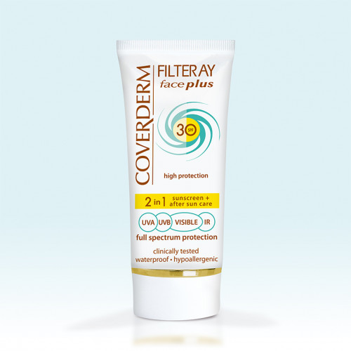 Coverderm Filteray Face Plus SPF30 Dry/Sensitive Αντηλιακή Κρέμα Προσώπου & After Sun (2σε1) για Ξηρές/Ευαίσθητες Επιδερμίδες