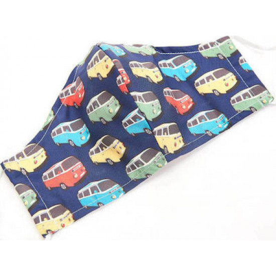 Eco Chic Face Cover Navy Campervan 1τμχ