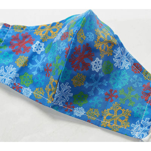 Eco Chic Face Cover Blue Sketchy Snowflakes 1τμχ