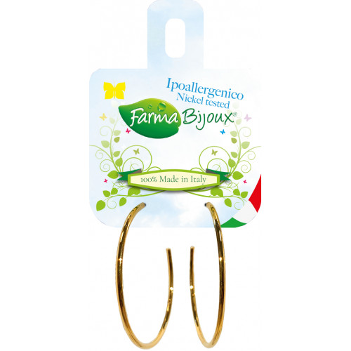 Farma Bijoux GOLD HOOP EARRING SMOOTH GOLD-PLATED 20KT