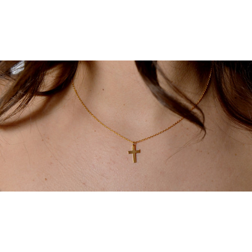 Farma Bijoux Gold Necklace with a  Cross