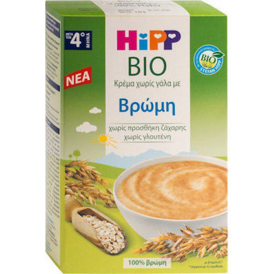 Hipp Bio Κρέμα Χωρίς Γάλα με Βρώμη Μετά τον 4ο Μήνα 200g