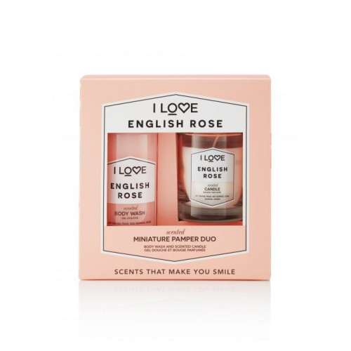 I Love Scents English Rose Miniature Pamper Duo