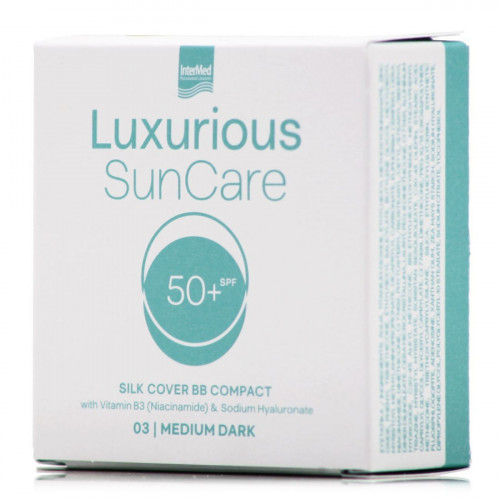 Intermed Luxurious Suncare Silk Cover Αντηλιακή Πούδρα Προσώπου SPF50 Medium Dark 12g
