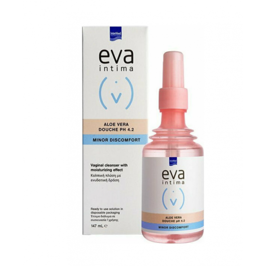 Intermed Eva Intima Aloe Vera Douche pH 4.2 Κολπική Πλύση με Εκχύλισμα Αλόης για Καθαρισμό & Ενυδάτωση του Κόλπου, 147ml