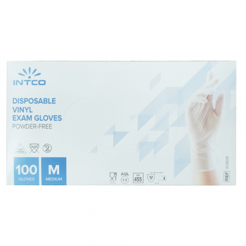 Intco Γάντια Βινυλίου χωρίς πούδρα 100τμχ
