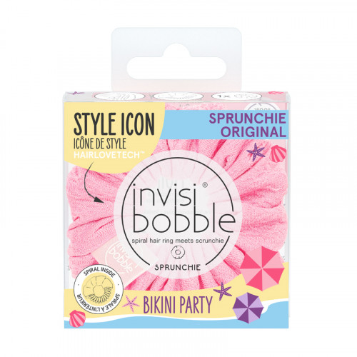 Invisibobble Sprunchie Bikini Sun's Out, Bums Out Scrunchy Μαλλιών Ροζ 1 τεμάχιο