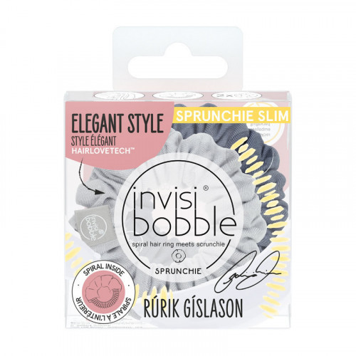 Invisibobble Sprunchie Slim Rurik Gislason Collection Feelin Greyt Hair Ring 2 τεμάχια
