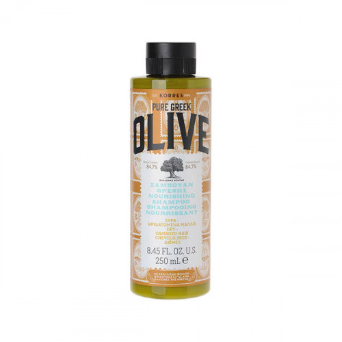 Korres Pure Greek Olive Σαμπουάν Θρέψης για Ξηρά/Αφυδατωμένα Μαλλιά 250ml