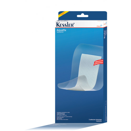 Kessler Aquafix Αδιάβροχες Αυτοκόλλητες Γάζες (10x25cm) 3τεμ.