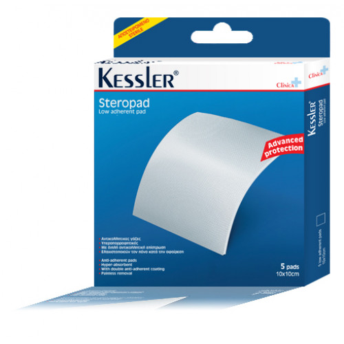 Kessler Steropad Αντικολλητικές γάζες (10cmx10cm) 5τεμ.