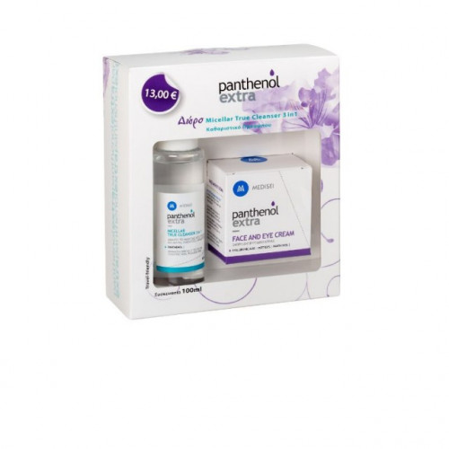 Panthenol Extra Face & Eye Cream 24ωρη, 50ml & Δώρο Micellar True Cleanser 3σε1, 100ml
