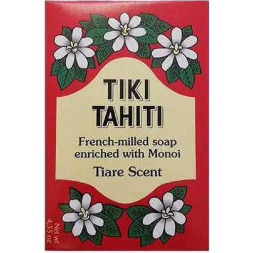 Monoi Tiki Tahiti Tiare Soap, Σαπούνι με περιεκτικότητα 30% σε Monoi oil, με άρωμα Γαρδένιας, 130g