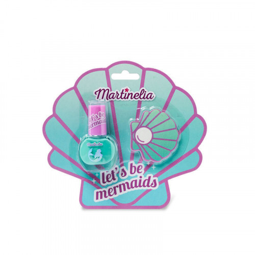 Martinelia Let's Be Mermaids Nail Design Kit Βερνίκι Νυχιών Ροζ 4ml & Λίμα Κοχύλι