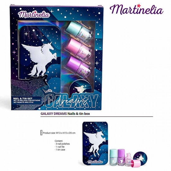 Martinelia GALAXY DREAMS Nails & tin box, Σετ Μανικιούρ Παιδικό