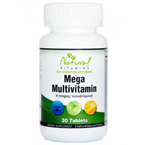 Natural Vitamins Mega Multi – Πολυβιταμίνη 30Tabs