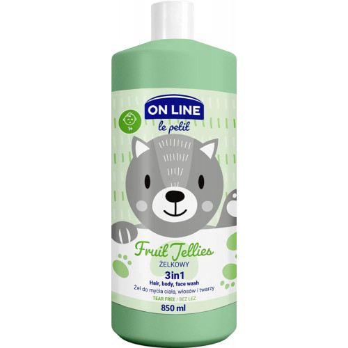 ON LINE Le petit Fruit Jellies 3 in 1 Body, Hair and Face Wash gel 850 mL