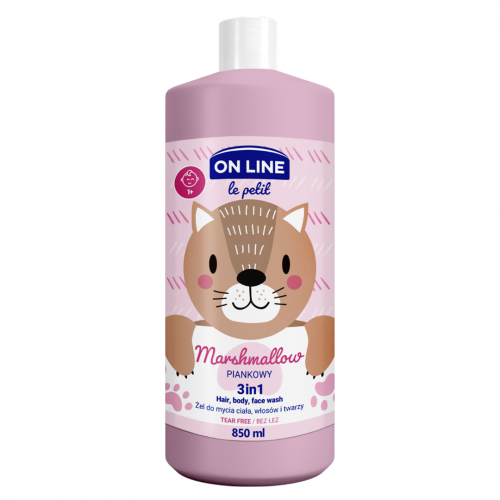 ON LINE Le petit Marshmallow 3 in 1 Body, Hair and Face Wash gel 850 mL