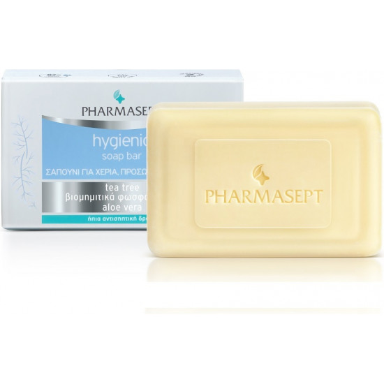 PHARMASEPT Hygienic Body Care Soap Bar Σαπούνι για Χέρια, Πρόσωπο & Σώμα με Ήπια Αντισηπτική Δράση 100g