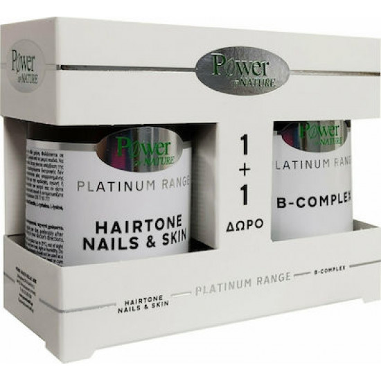 Power Of Nature Platinum Range Hairtone Nails & Skin 30 κάψουλες & Platinum Range B-Complex 20 ταμπλέτες