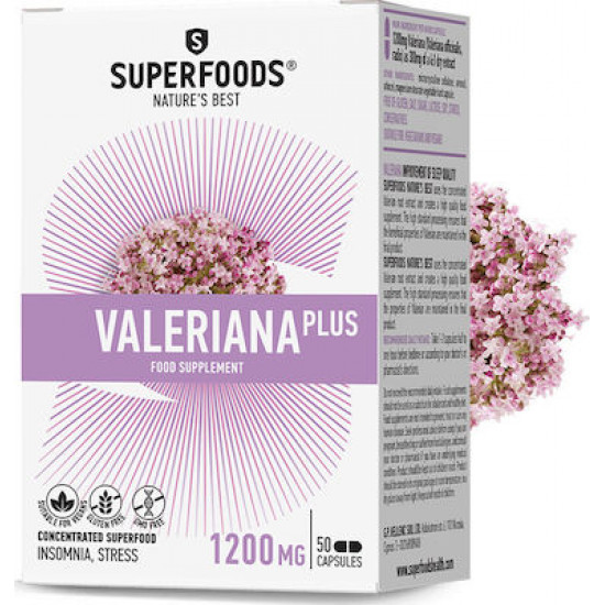 Superfoods Valeriana Plus 300mg 50 κάψουλες