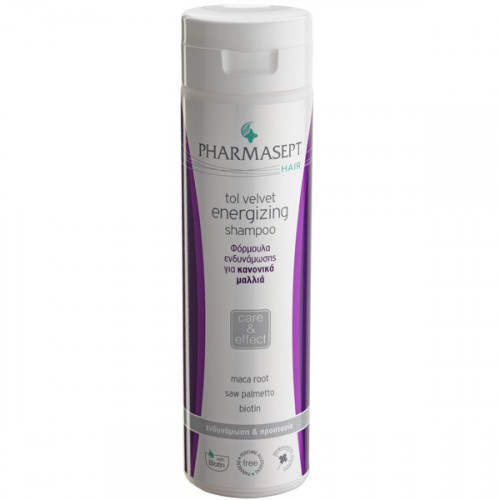 Pharmasept Τol Velvet Hair Energizing Shampoo, Τονωτικό Σαμπουάν για Κανονικά Μαλλιά, Ενδυναμώνει την Τρίχα 250ml