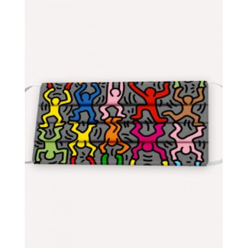Υφασμάτινη Μάσκα,Keith Haring - Ακροβάτες