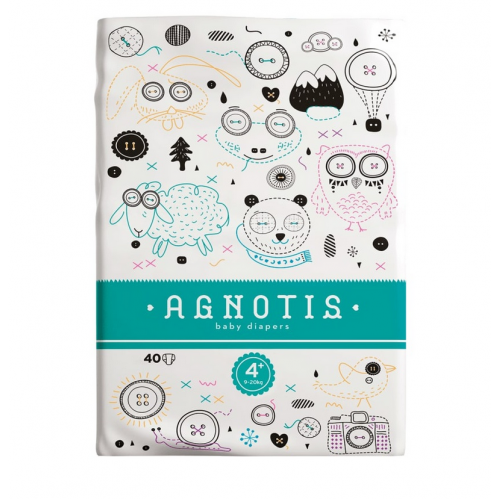 Agnotis Baby Diapers No 4+ (9-20kg) Βρεφικές Πάνες, 40 τεμάχια