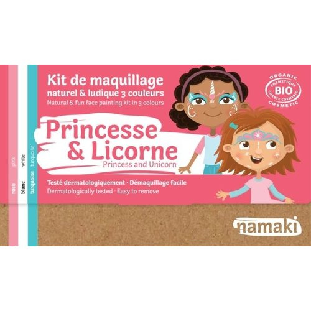 Namaki Σέτ μακιγιάζ προσώπου για παιδιά Πριγκίπισσα και Μονόκερος