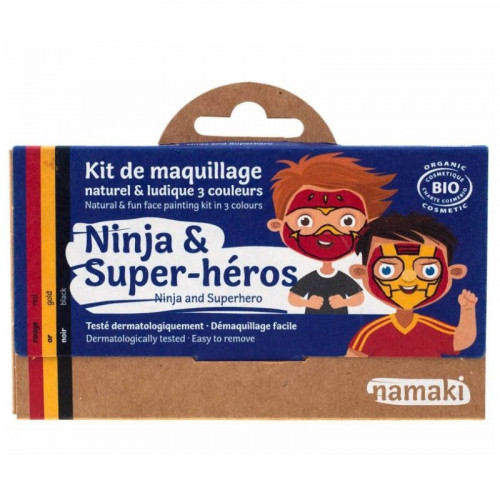 Namaki Σέτ μακιγιάζ προσώπου για παιδιά Ninja and Super Heroes