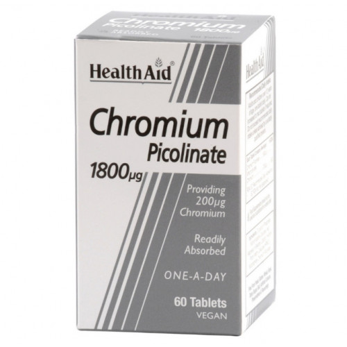 HEALTH AID Chromium Picolinate 1800mcg 60 Ταμπλέτες