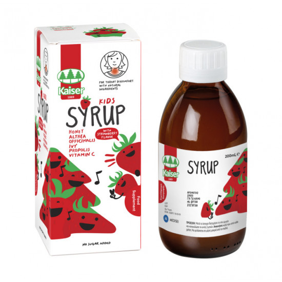 Kaiser Syrup Kids Σιρόπι με Γεύση Φράουλα 200mL