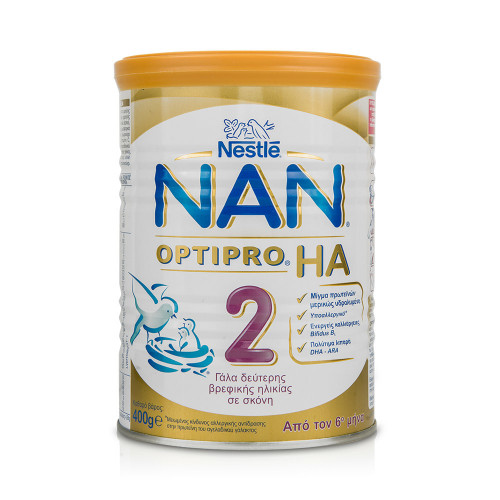 NESTLE - NAN Optipro HA Νο2 Γάλα Δεύτερης Βρεφικής Ηλικίας σε Σκόνη από τον 6ο μήνα - 400gr