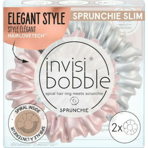 Invisibobble Slim Sprunchie Bella Chrome 2 τμχ