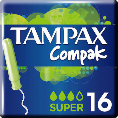 Tampax Compak Super για Αυξημένη Ροή 16τμχ